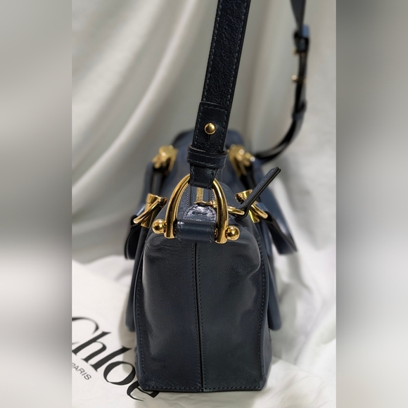 XMas Sale! Get It B4 It's Gone! Chloé Shoulder Bag In Tapestry Blue NWT - Picture 9 of 16